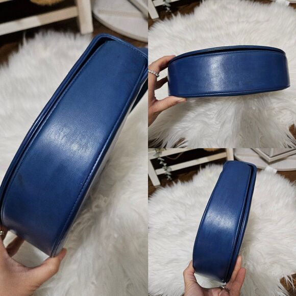 Vintage Tiffany & Co. 2-Way Suede Blue Genuine Leather Crossbody Handbag Bag - Picture 11 of 11